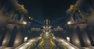 Elysian Hold from World of Warcraft brought to life in Minecraft by redditor u/WinzuMonk. (Image via u/WinzuMonk/reddit.com)